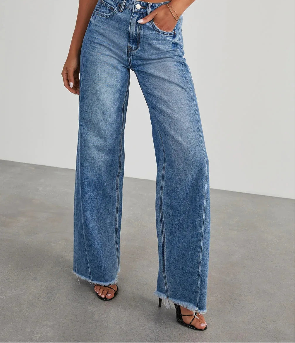 Wide-leg Side Seam Stitch and Jeans