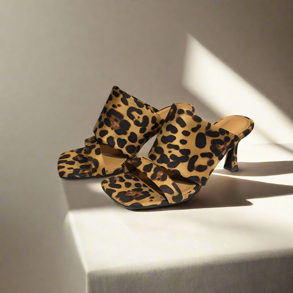 Fashion Print Square Toe Sandals