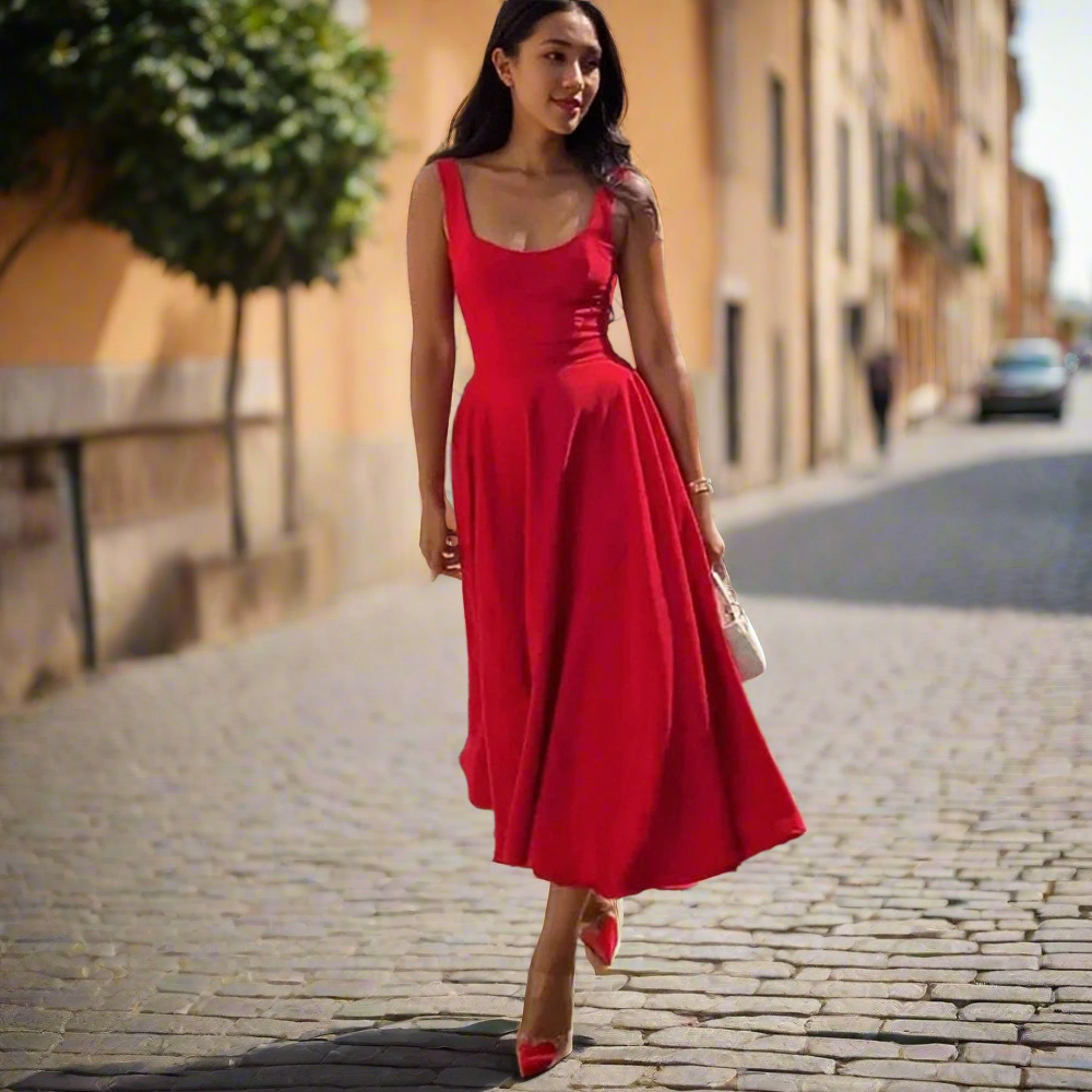 A-line Halter Dress