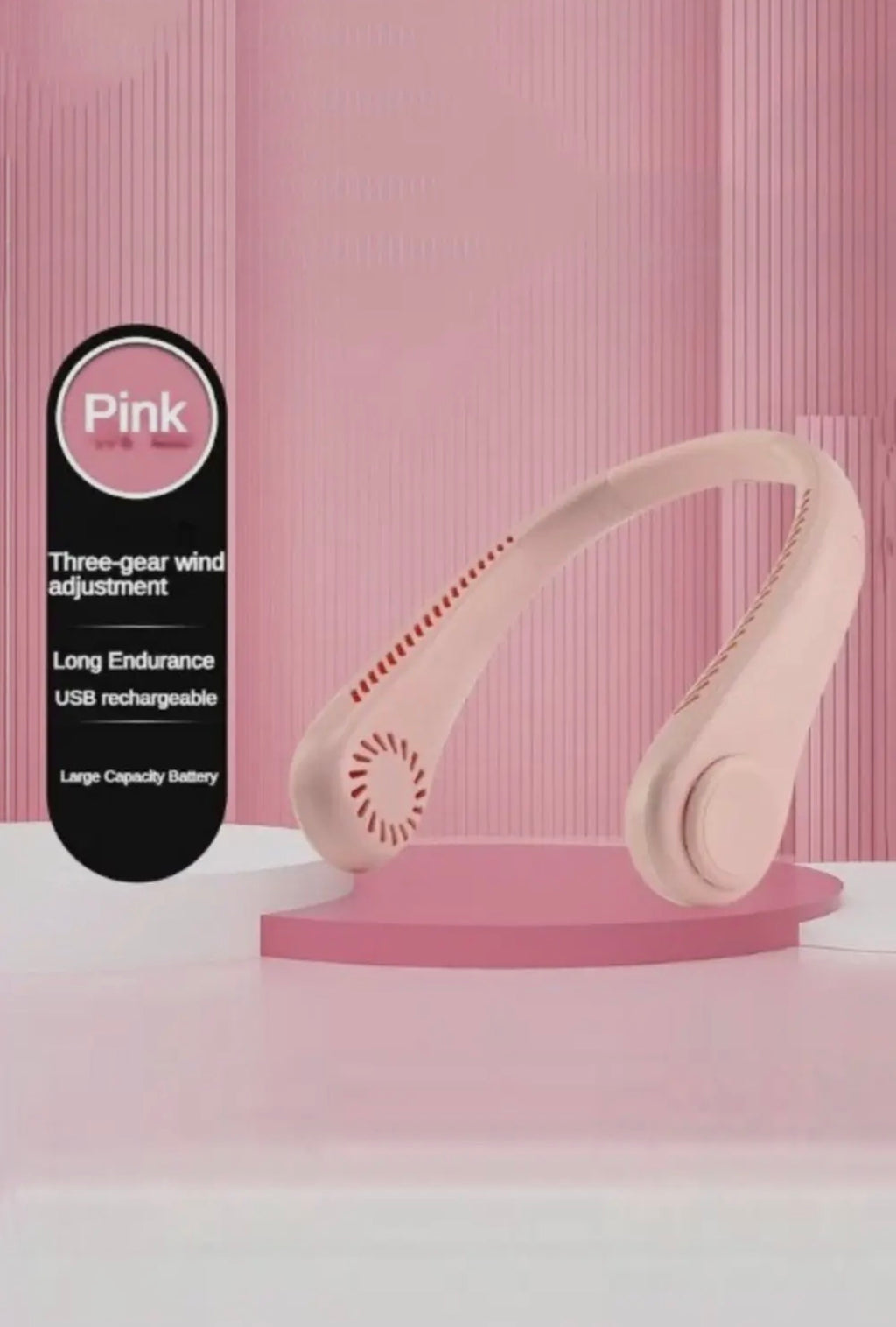 Portable Hands Free Bladeless Neck Fan