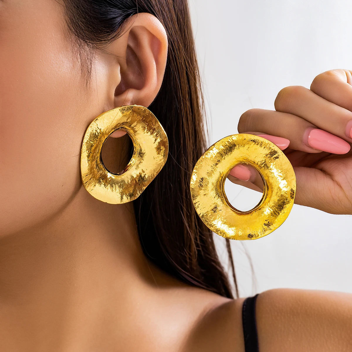 Large Circle Stud Earring