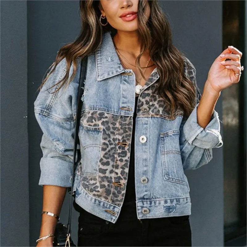 Women's Print Denim Jacket
