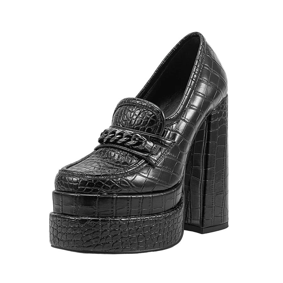 Double Platform Chunky Heels