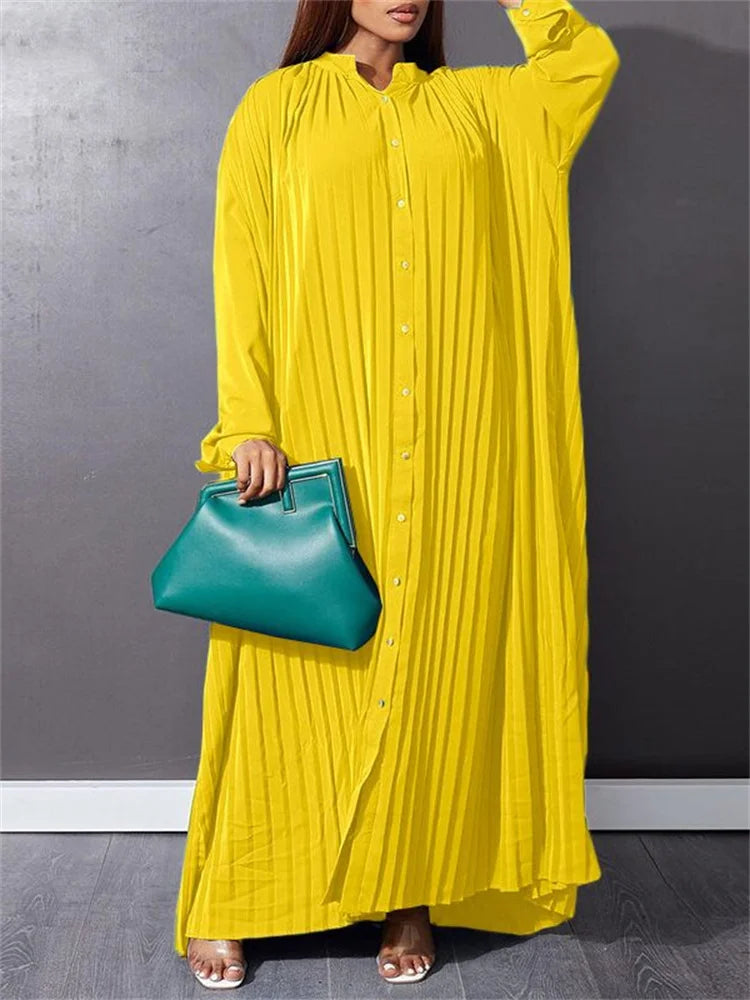 Solid Draped Maxi Dress