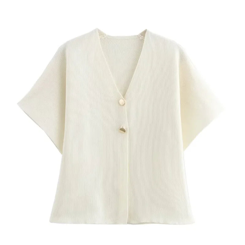 Women's Knitted Short Sleeve Top