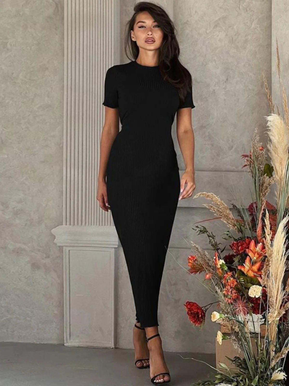 Slim Fit High Waist Dress