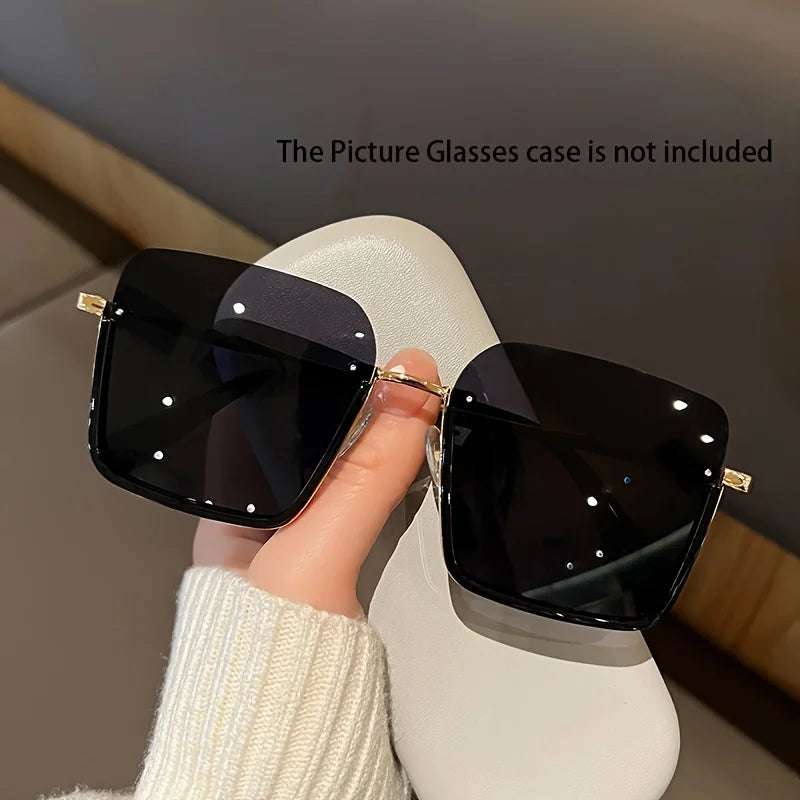 Women's Black Half Frame UV Resistant Glasses