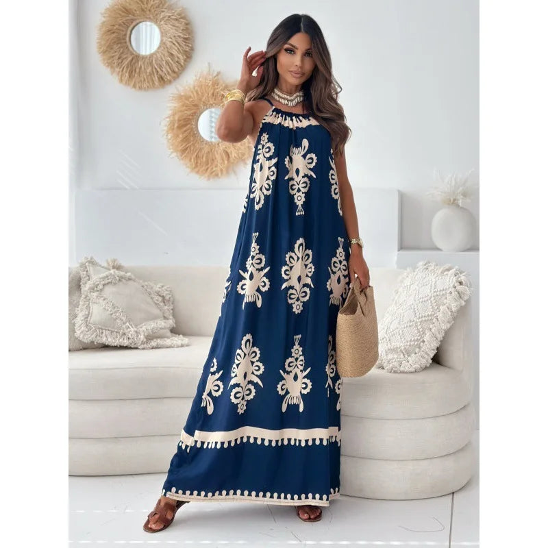 Print Spaghetti Strap Dress