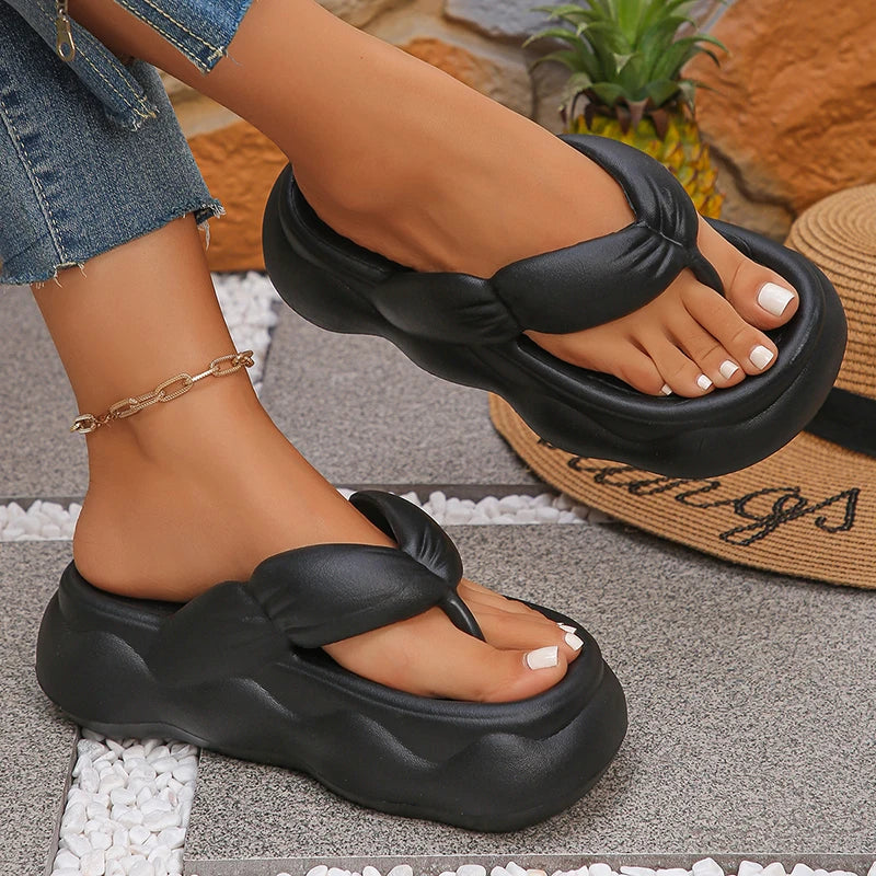 Chunky Flip Flop Platform Sandals