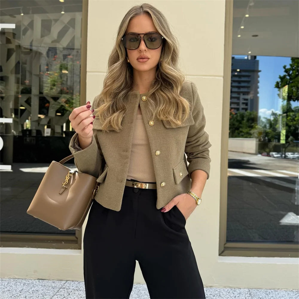 European Style Casual Short Suit Jacket