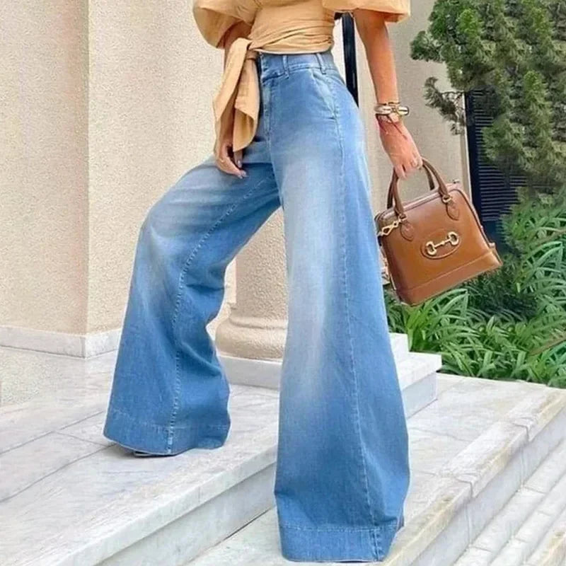 High Waist Loose Wide-leg Pants