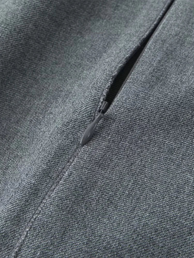 Gray Slit Midi Dress