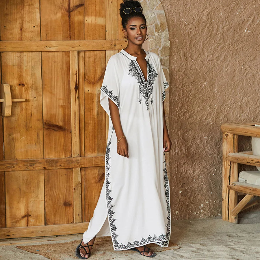Embroidery Swimsuit Coverup