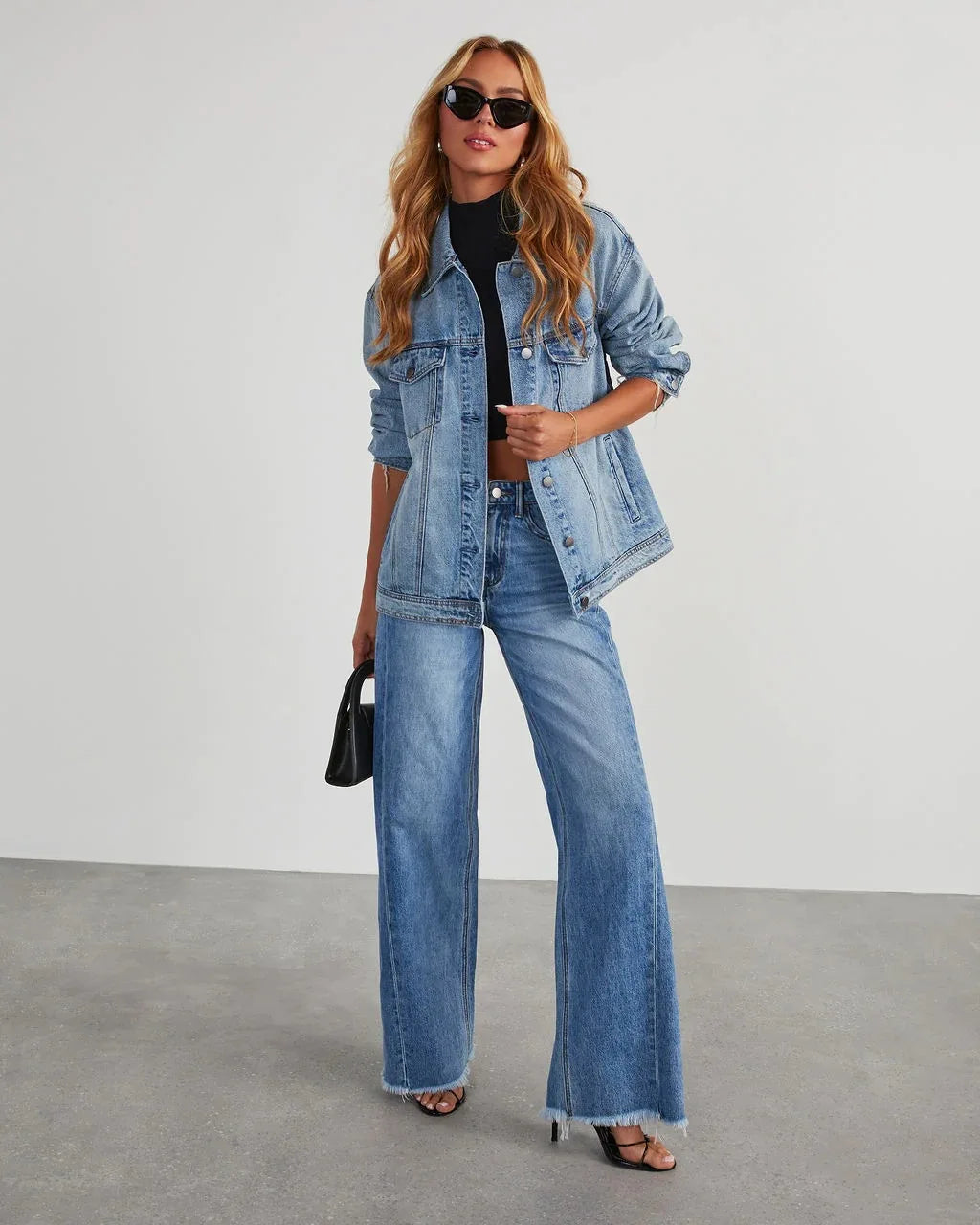Wide-leg Side Seam Stitch and Jeans