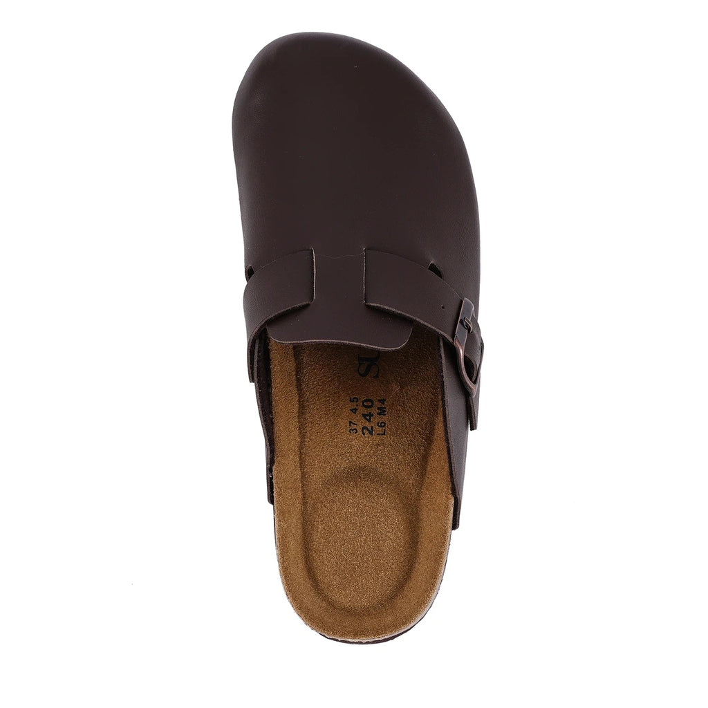 Women's Leather Clog Slides
