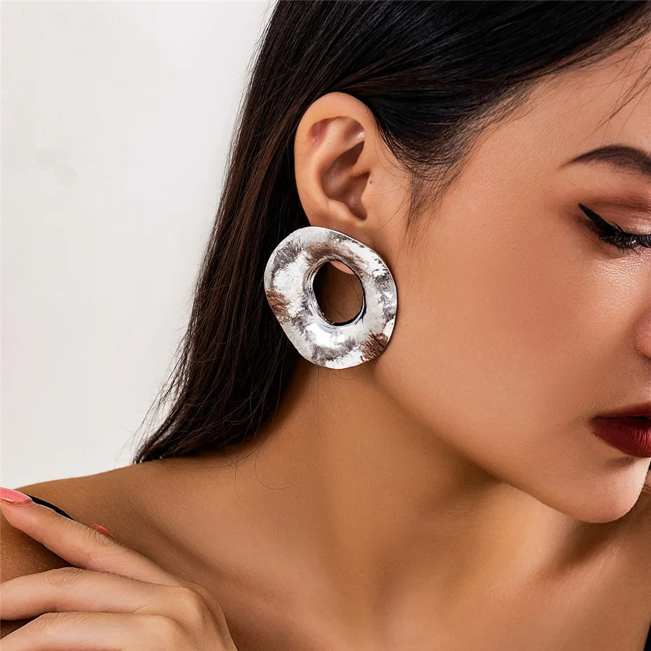 Large Circle Stud Earring