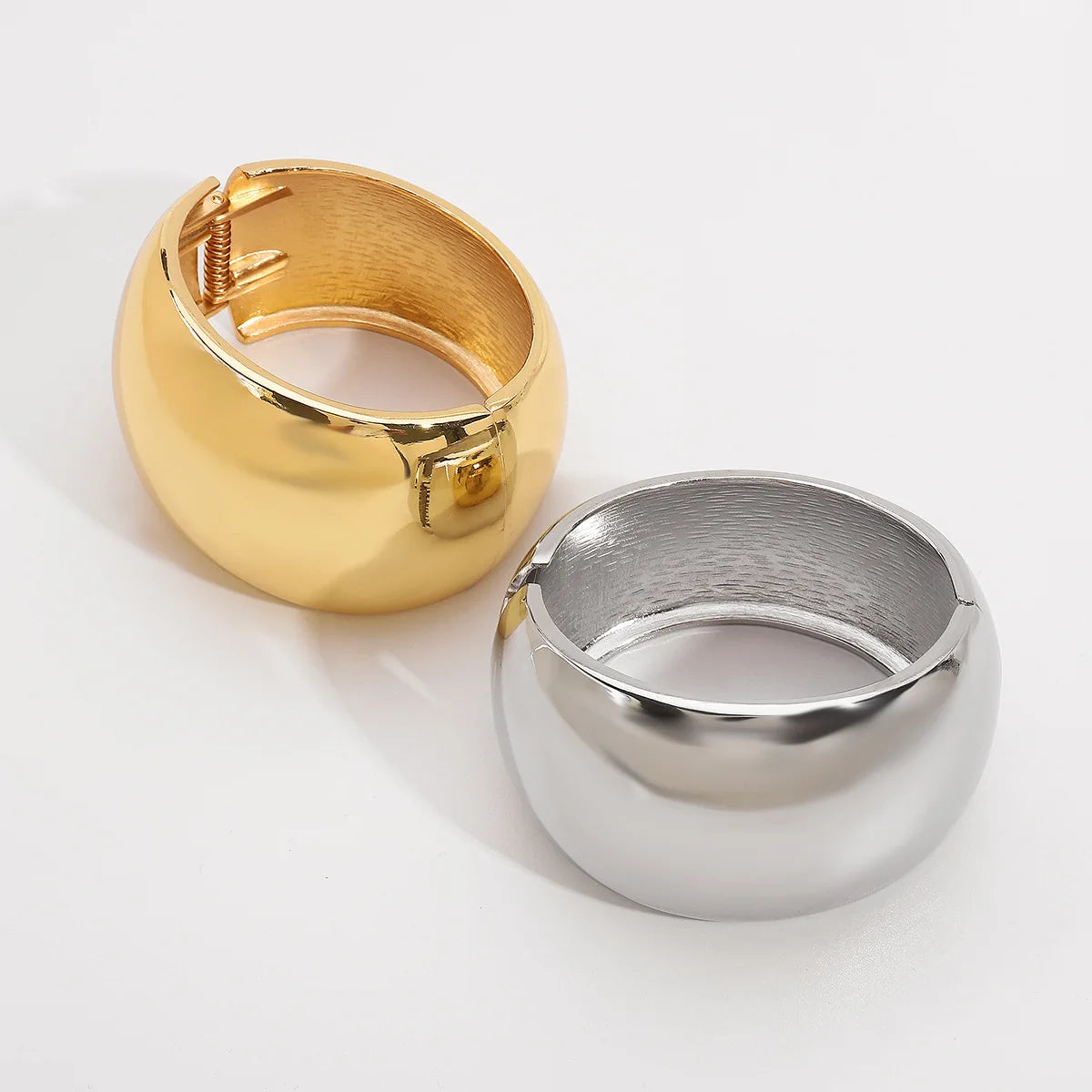 Minimalist Big Cuff Metal Bangles