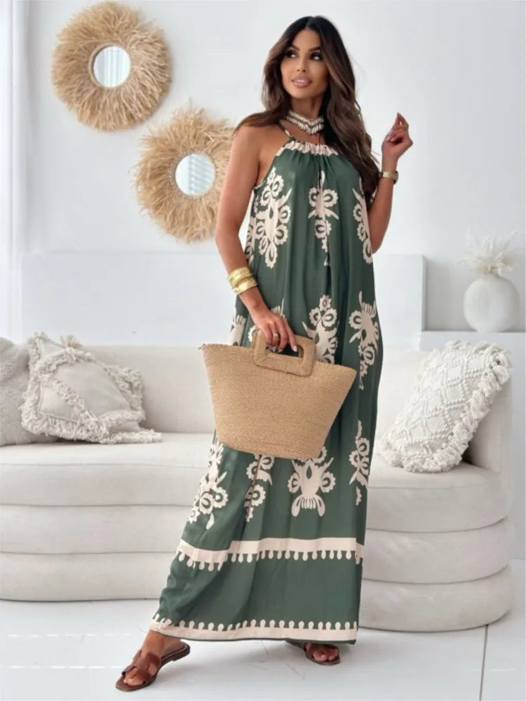 Print Spaghetti Strap Dress