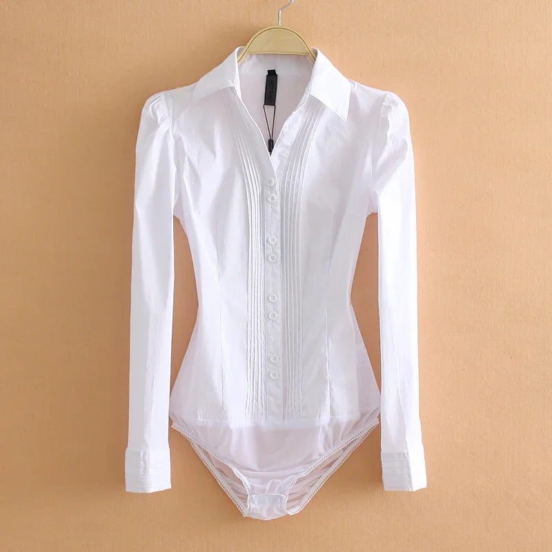 White Bodysuit Blouse