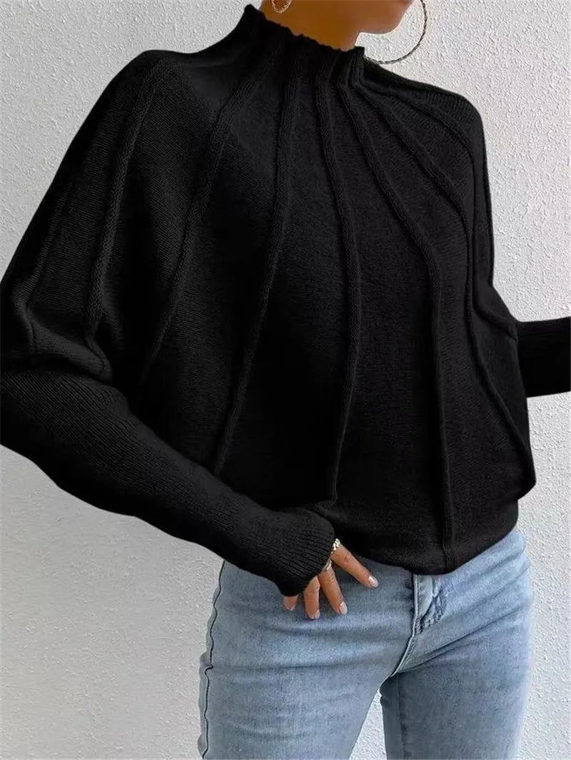 Pullover Knitted Loose Sleeve Top