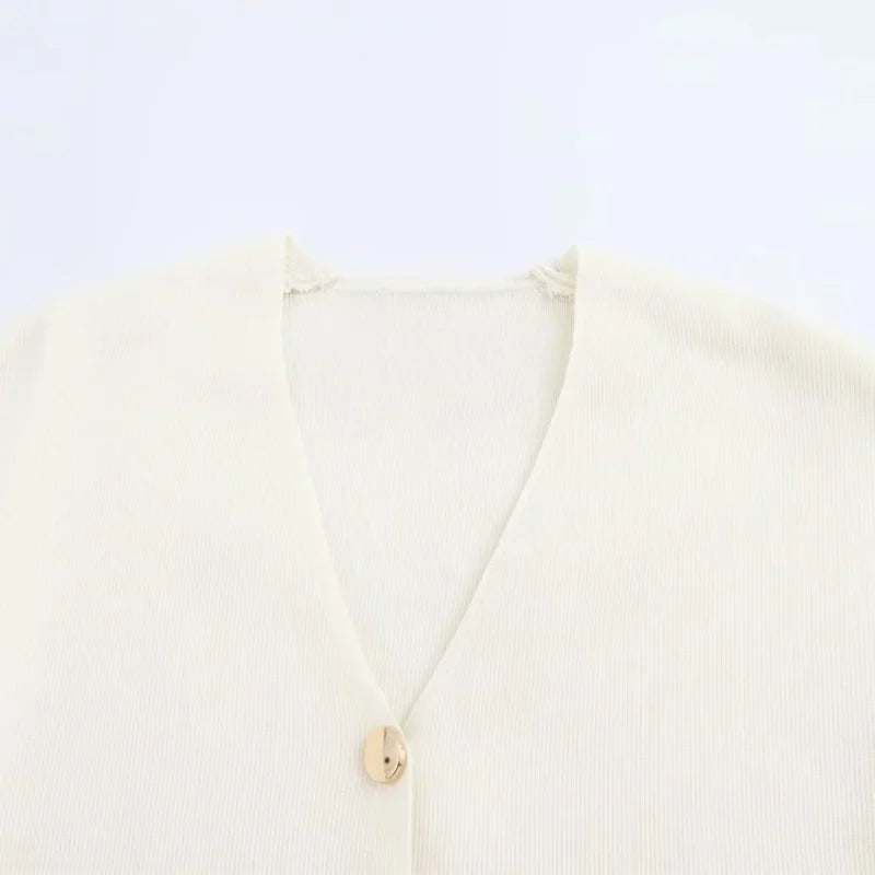 Women's Knitted Short Sleeve Top
