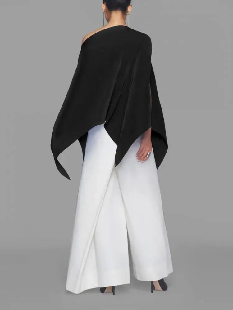 Asymmetric Batwing Sleeves One-Shoulder New Blouse