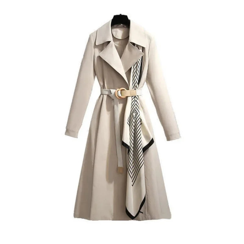 Women's Medium-length TrenchStyle  Overcoat Jacket