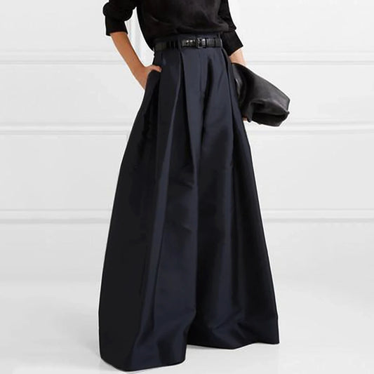 Pleated Wide-Leg Pants