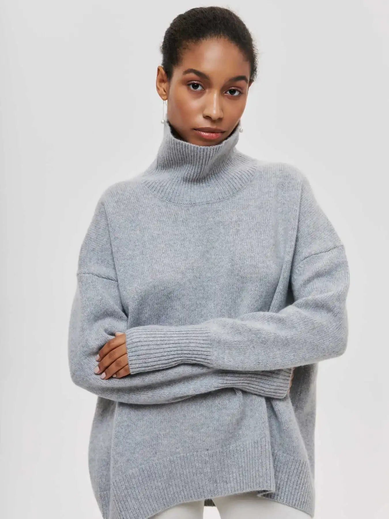 Light Turtleneck Knit Sweater