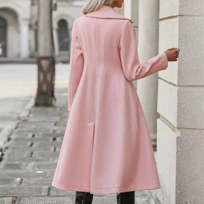 Women's Long Double Breasted Overcoat