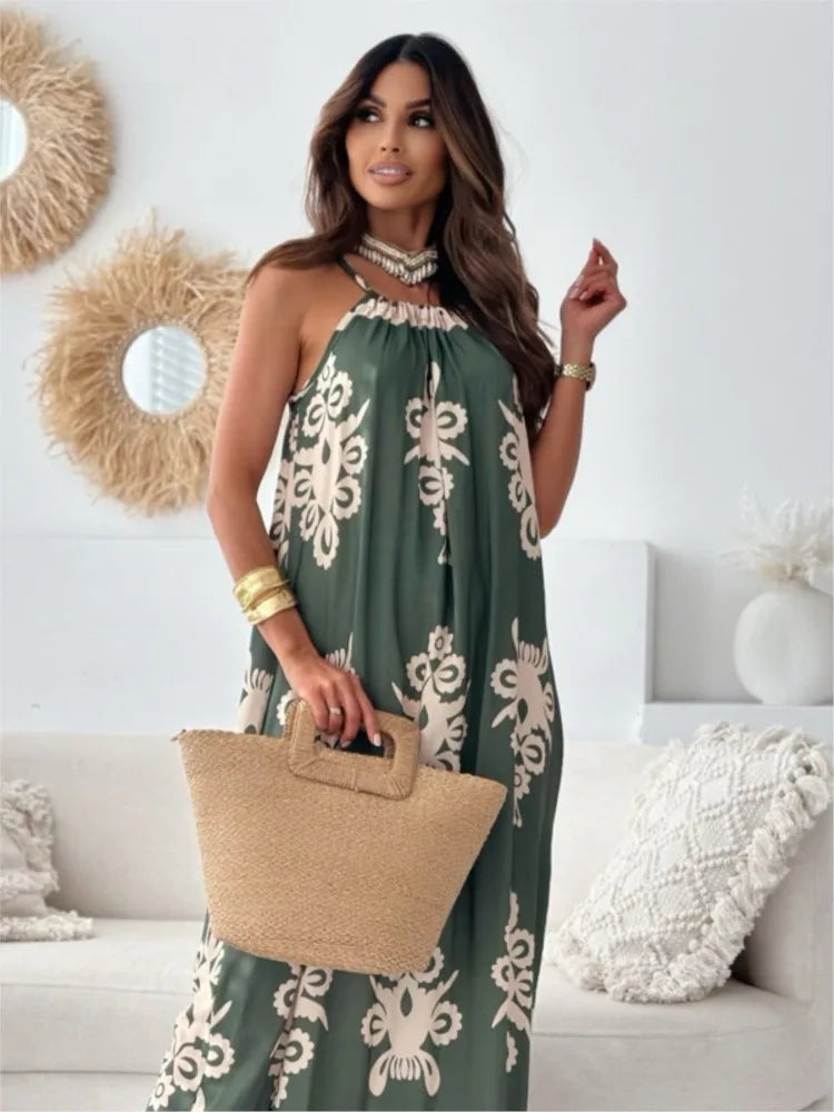 Print Spaghetti Strap Dress