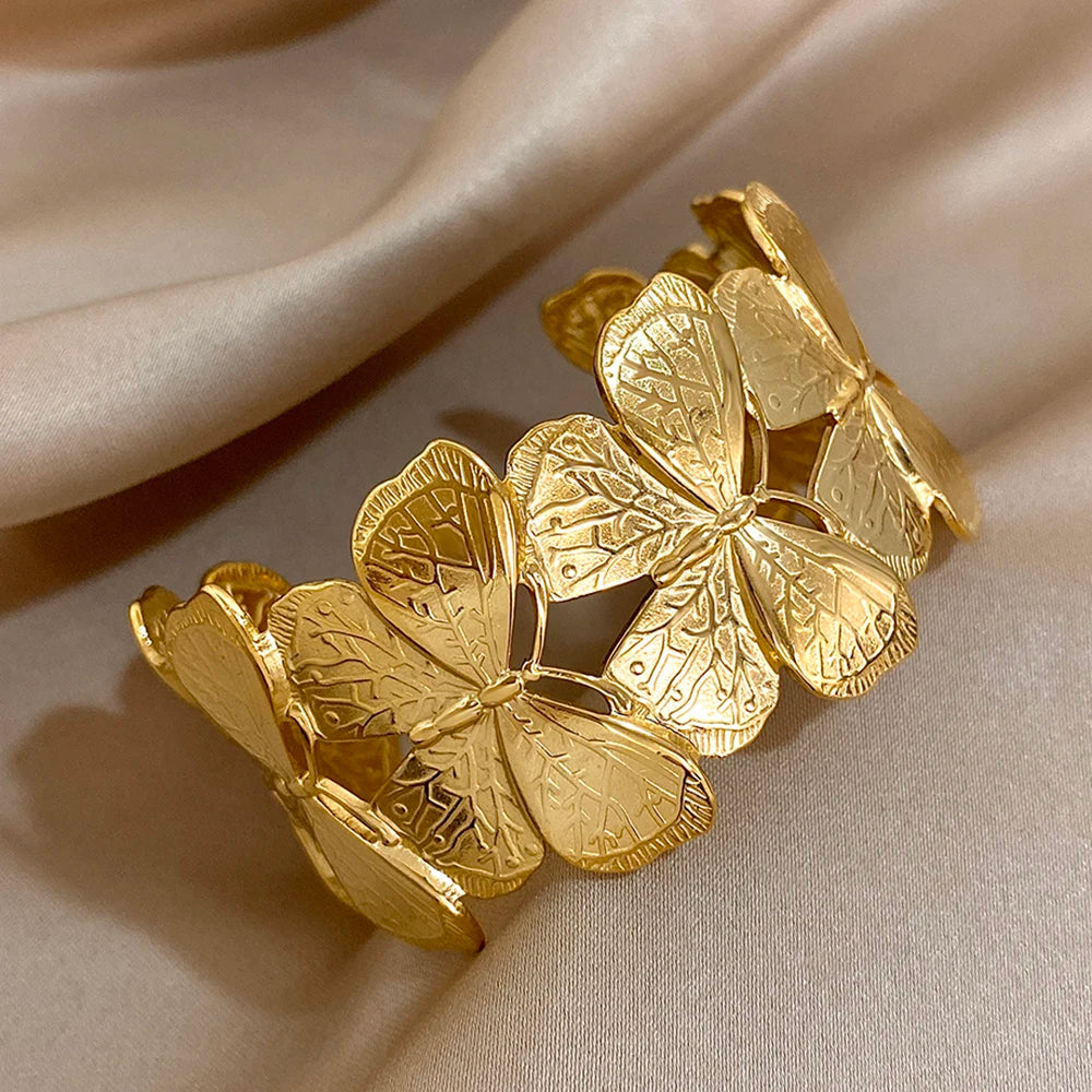 Butterfly Open Cuff Bangle