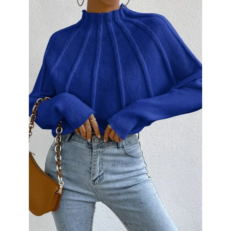 Pullover Knitted Loose Sleeve Top