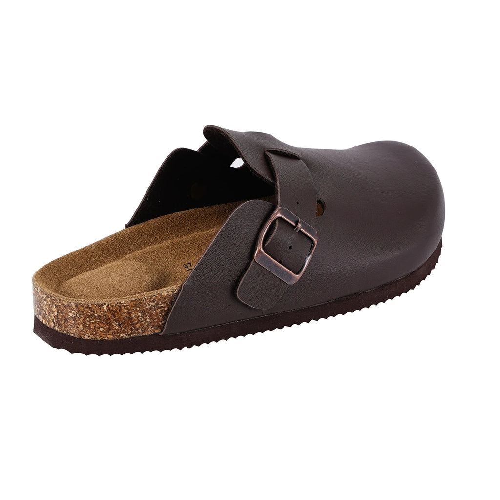 Women's Leather Clog Slides