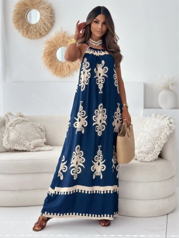 Print Spaghetti Strap Dress