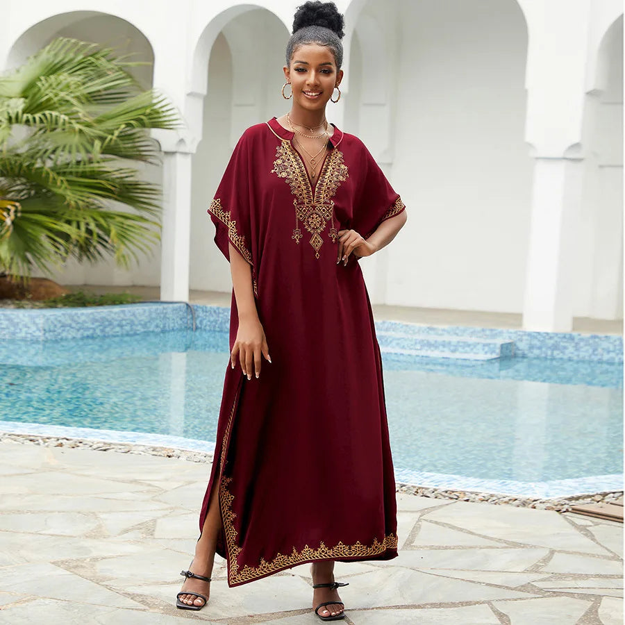 Embroidery Swimsuit Coverup