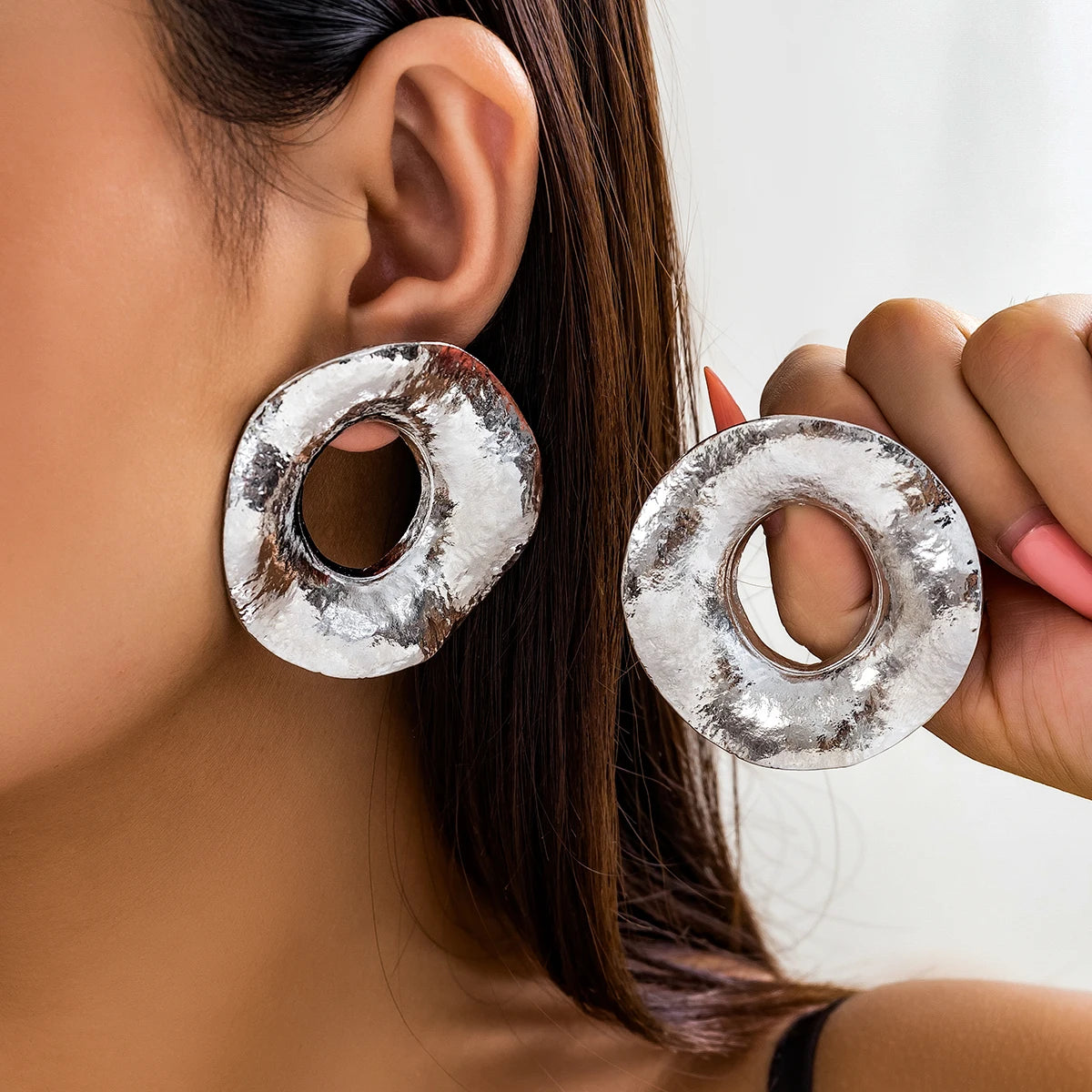 Large Circle Stud Earring