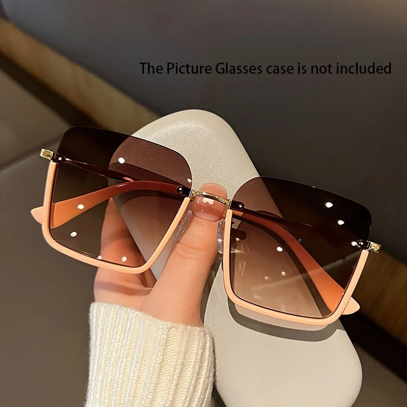 Women's Black Half Frame UV Resistant Glasses