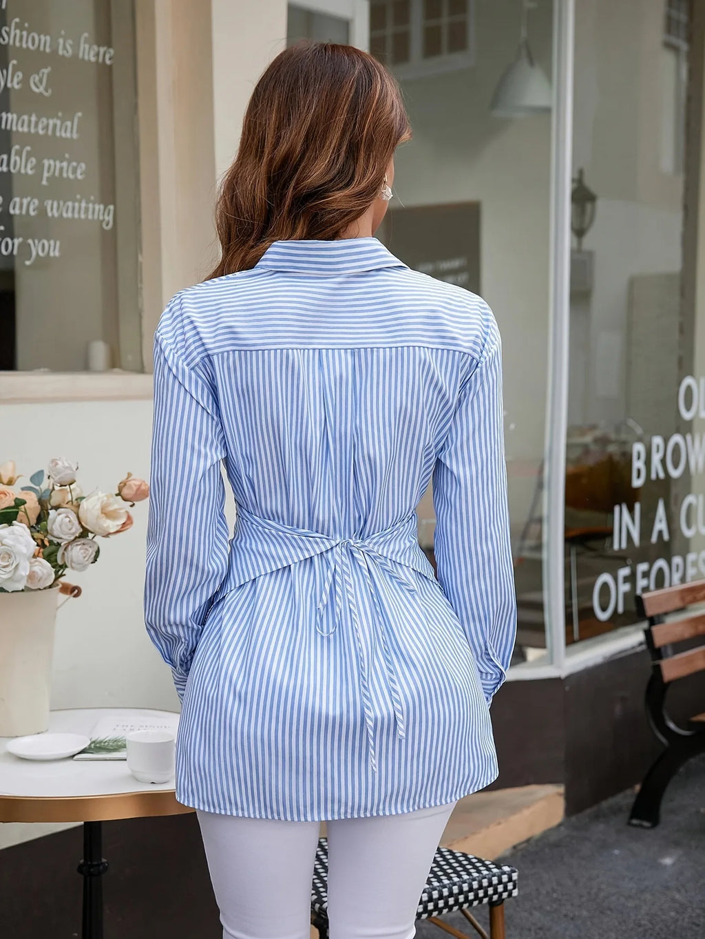Striped European Style Women’s Shirt