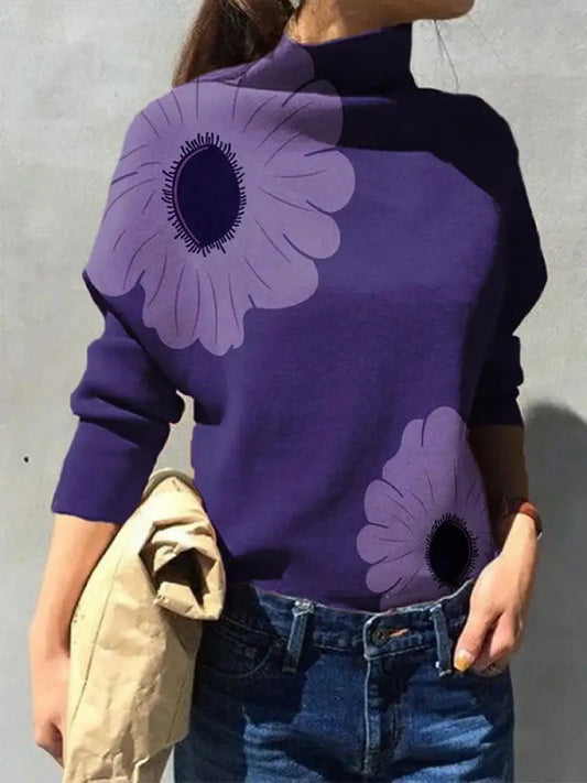 Flower Printed Long Sleeve Shirt