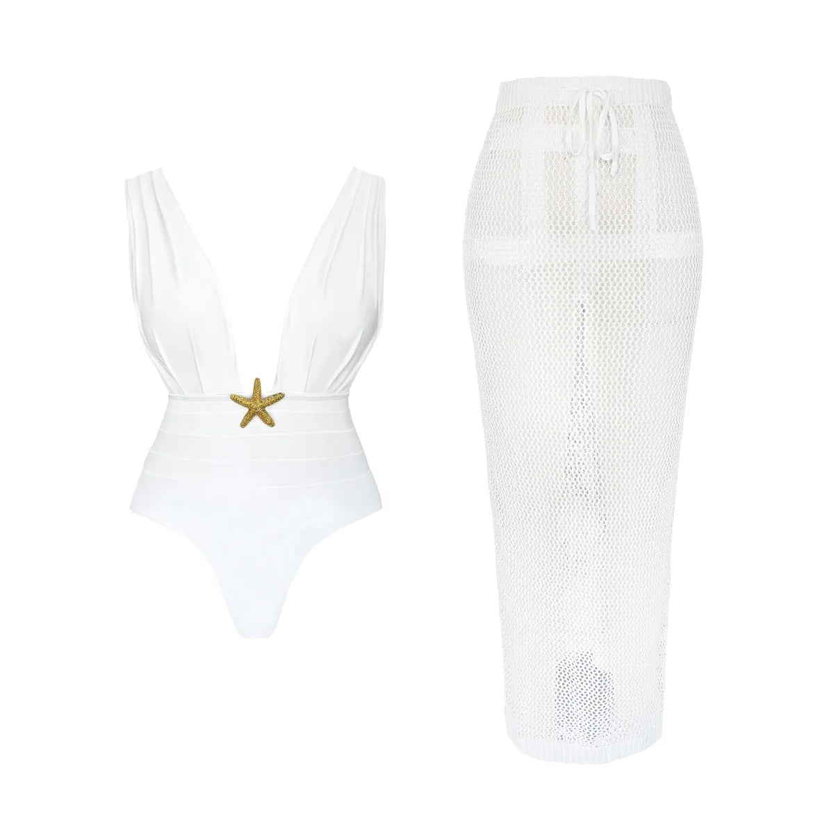2Pc Deep V Swimsuit