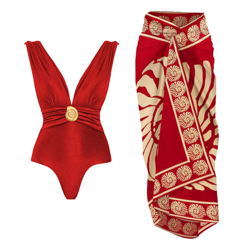 2Pc Deep V Swimsuit