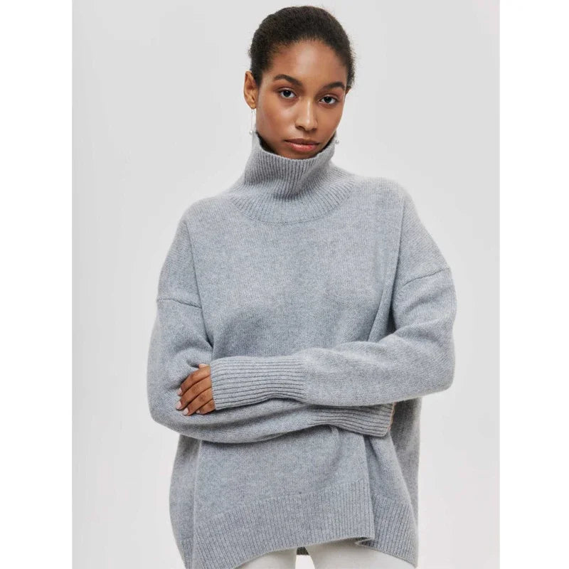 Light Turtleneck Knit Sweater