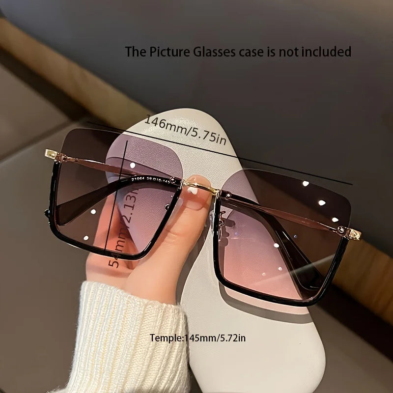 Women's Black Half Frame UV Resistant Glasses