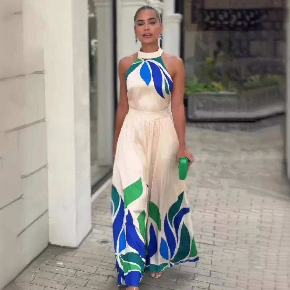 Women Print Wide Leg Romper