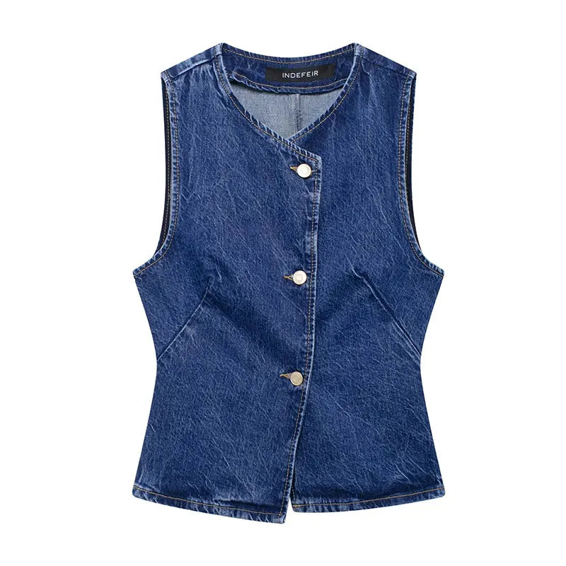 Women Fashion Denim Set Solid