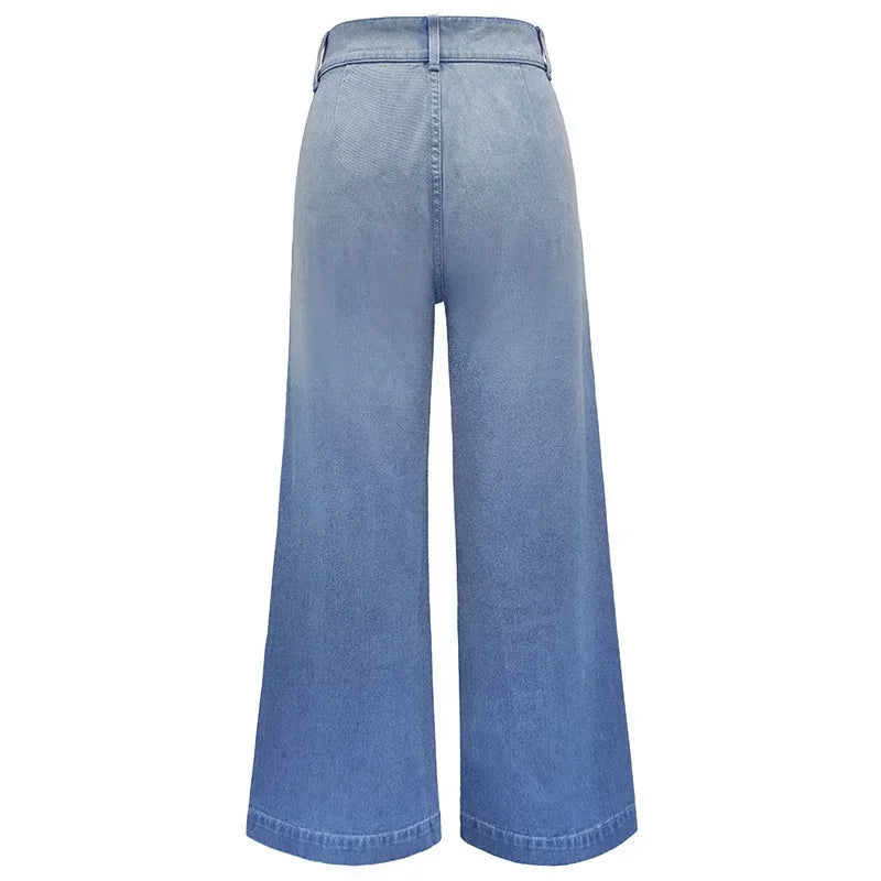 High Waist Loose Wide-leg Pants