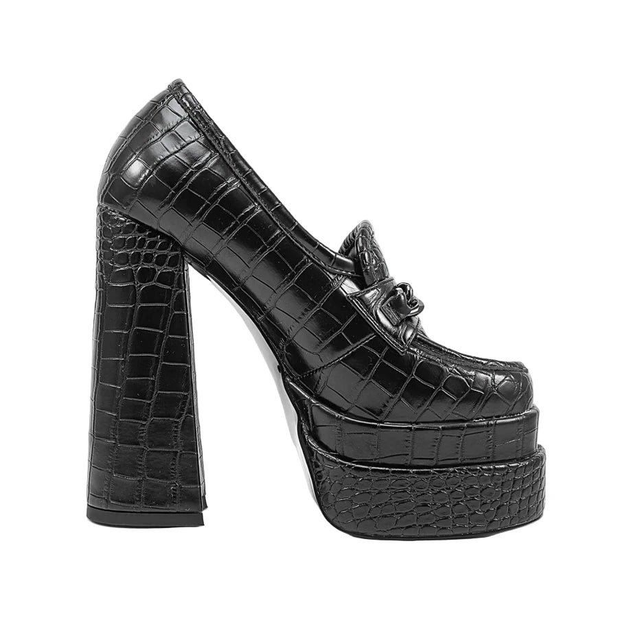 Double Platform Chunky Heels