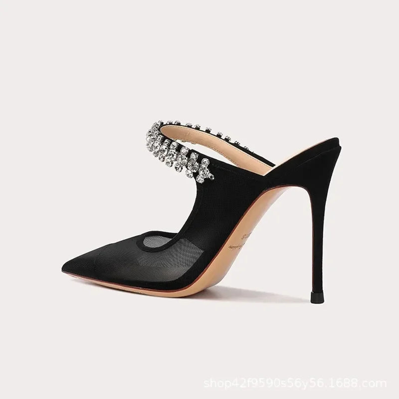Women's Summer Mesh Pointed High Heels