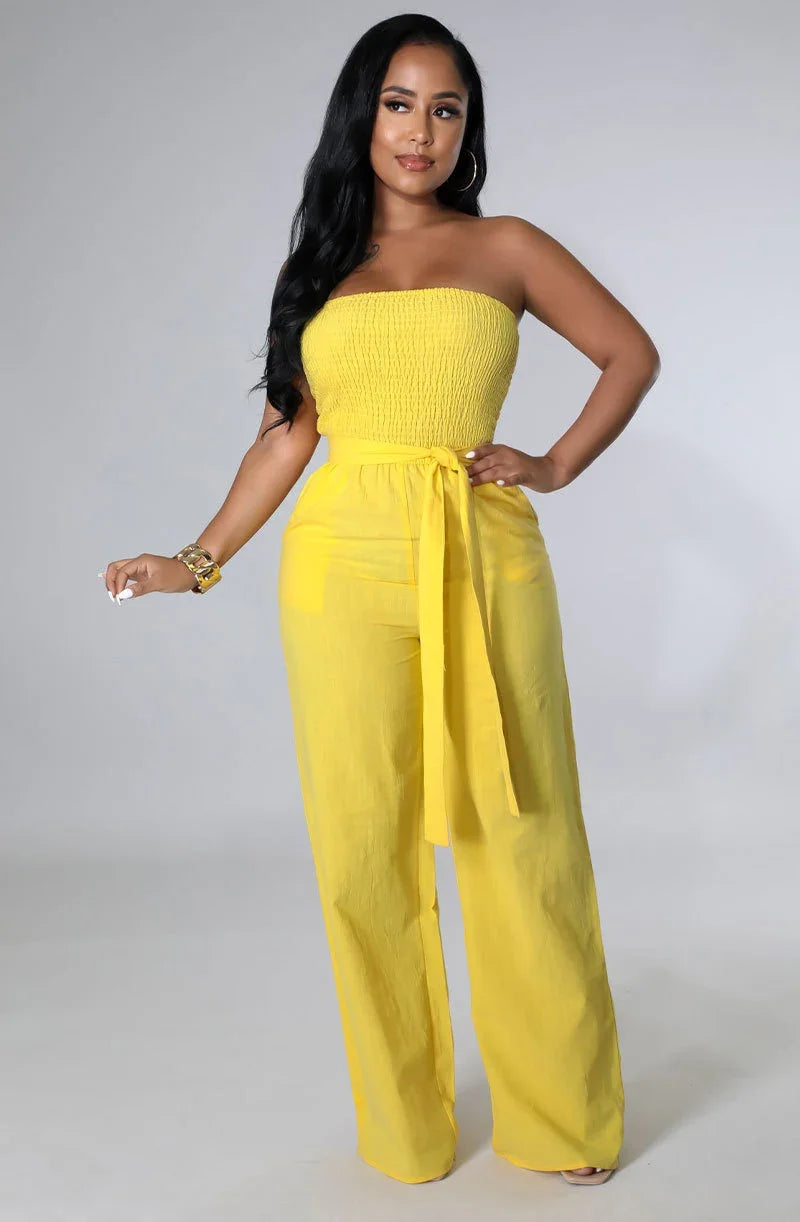 Wide Leg Off The Shoulder Romper